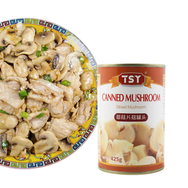 TSY Food Best Brands Fast Food Fresh White Sliced Canned Mushrooms