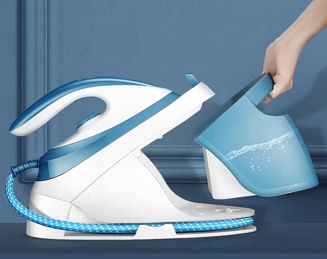 Home Ironing Station with Ceramic Soleplate Iron Lock for Easy Carry Removable Water Tank