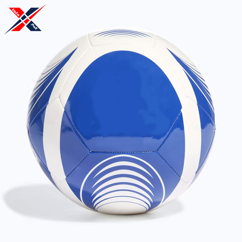 Blue And White Color PVC PU Soft Touch Leather Good Selling Indoor Outdoor Game Playing Football Soccer Balls