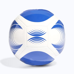 Blue And White Color PVC PU Soft Touch Leather Good Selling Indoor Outdoor Game Playing Football Soccer Balls