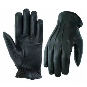 Winter Gloves For Men Genuine Leather Gloves Outdoor Cycling Black Real Sheepskin Keep Warm Driving Motorcycle Gloves