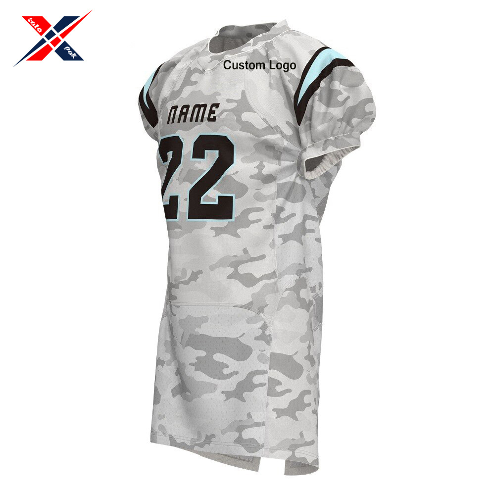 Camo Printed Make Your Own Sports Wear In Reasonable Price Best Soft Fabric Team Wear American Football Uniform