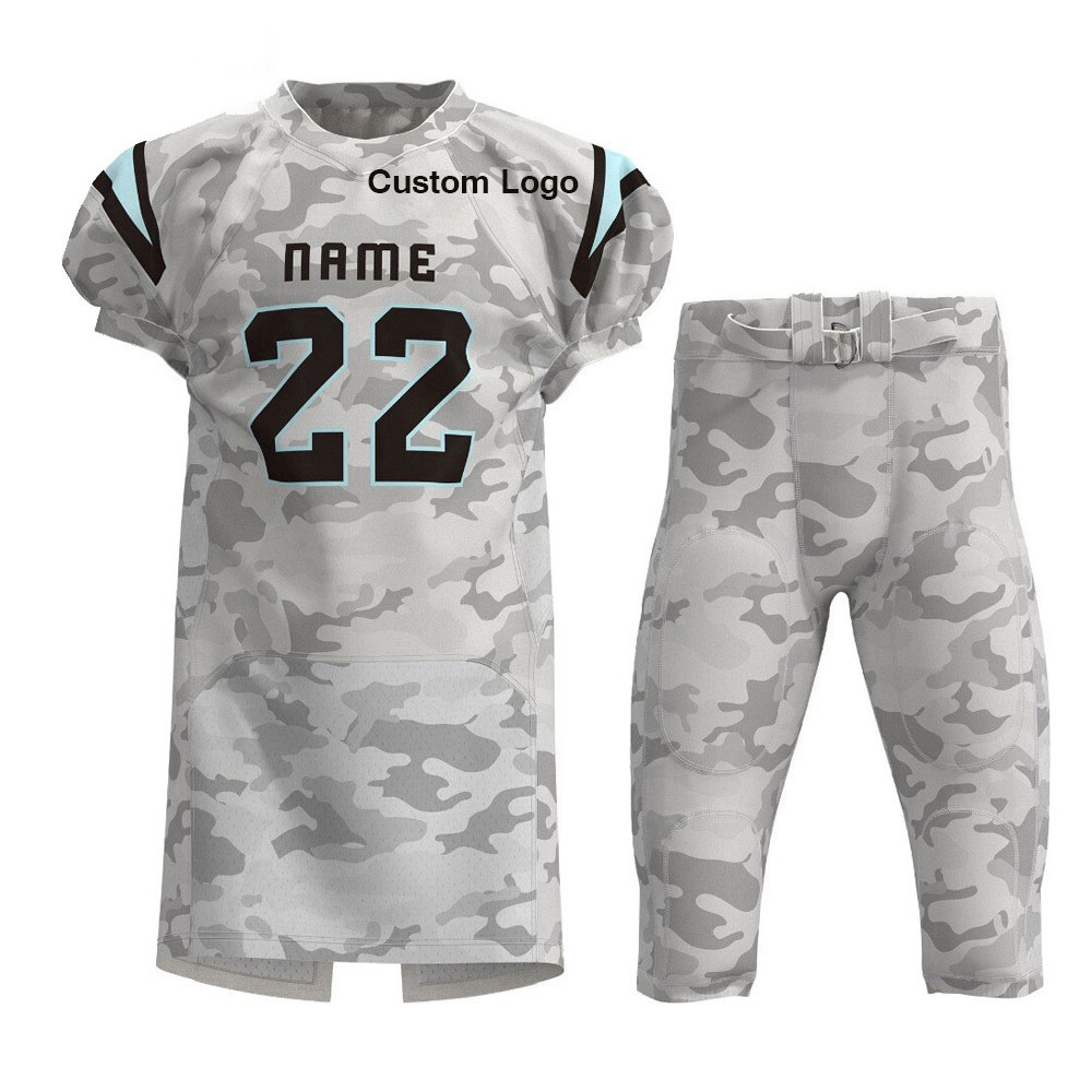 Camo Printed Make Your Own Sports Wear In Reasonable Price Best Soft Fabric Team Wear American Football Uniform