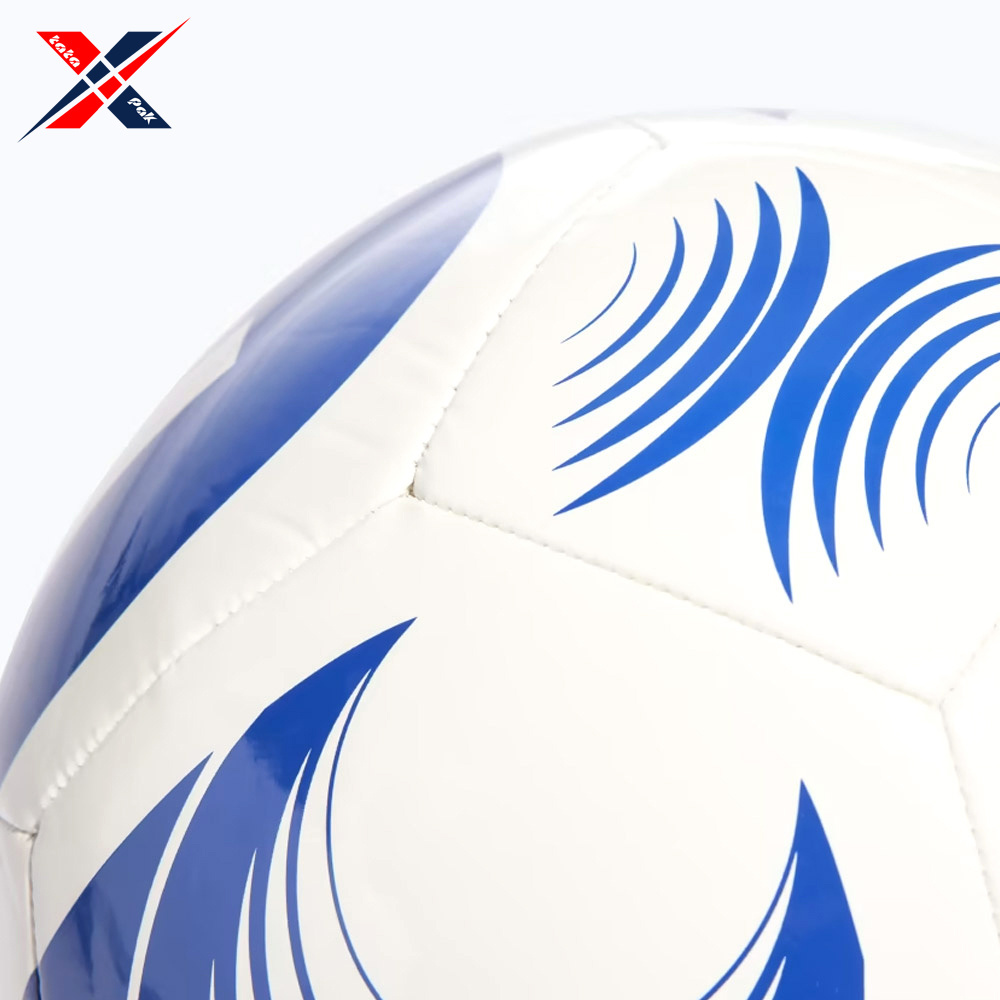 Blue And White Color PVC PU Soft Touch Leather Good Selling Indoor Outdoor Game Playing Football Soccer Balls