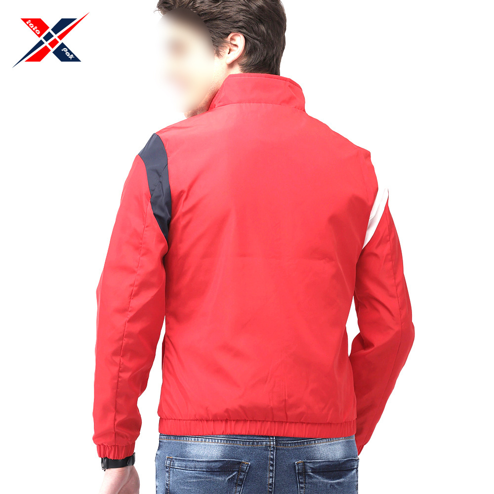 In Red Color Own Logo Men Good Quality Customized Made Newest Style Fashionable Bomber Jackets