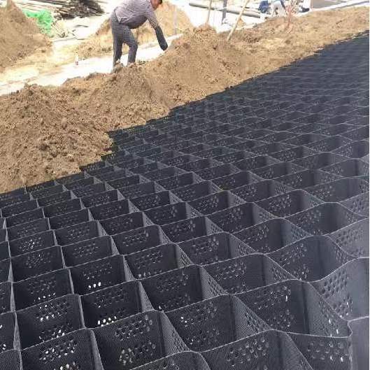 china factory product HDPE black green plastic geocell for slope protection ground grid for driveway 3d geocell