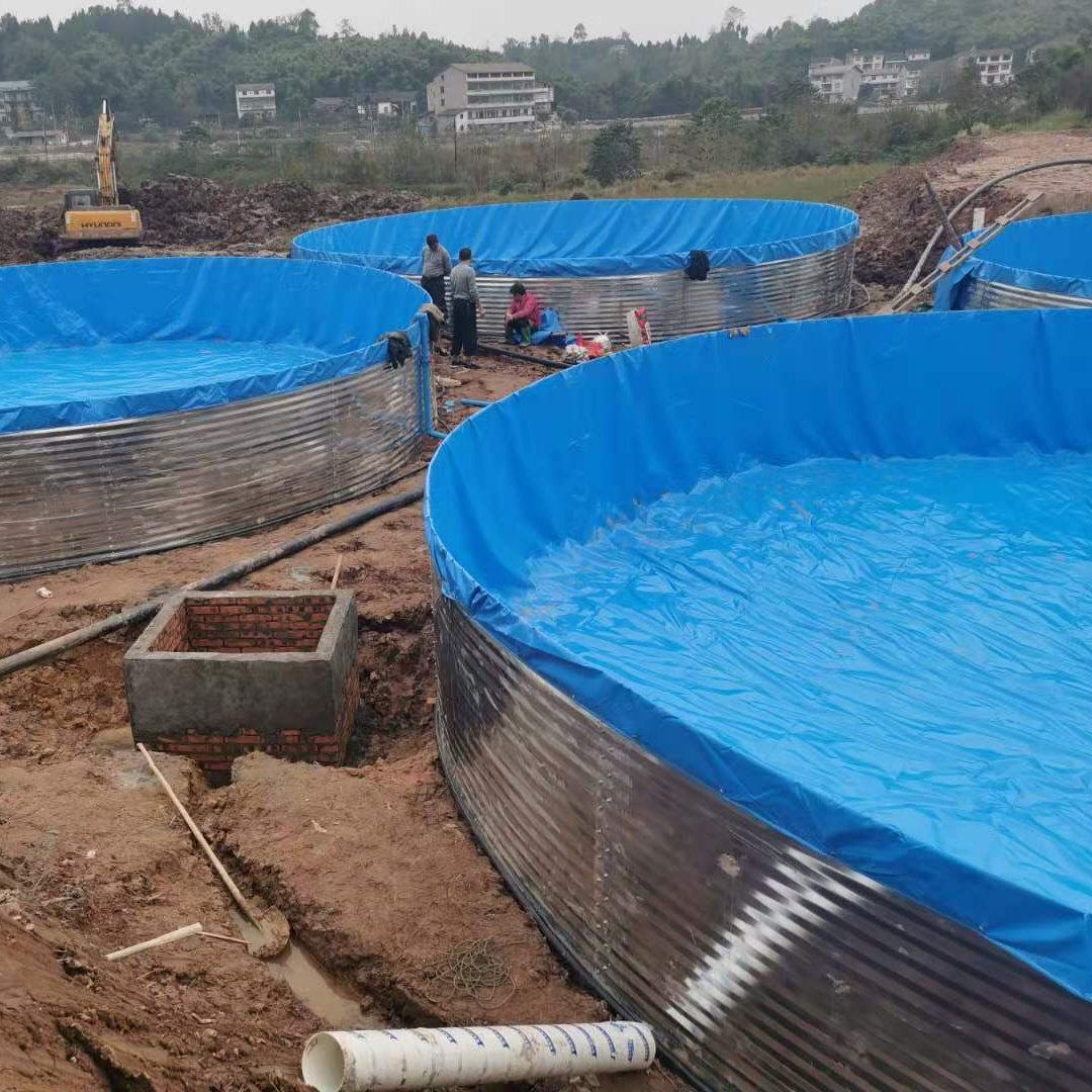 1mm 1.5mm Circular Fish Farm Plastic Water Tanks HDPE Geomembrane Liner for Aquafarm