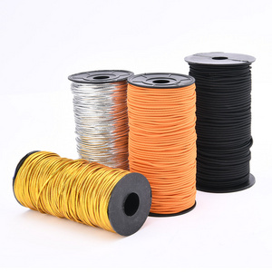 Metallic Gold Silver Colorful Latex Elastic Rope Elastic Cord for DIY Project/ Garment