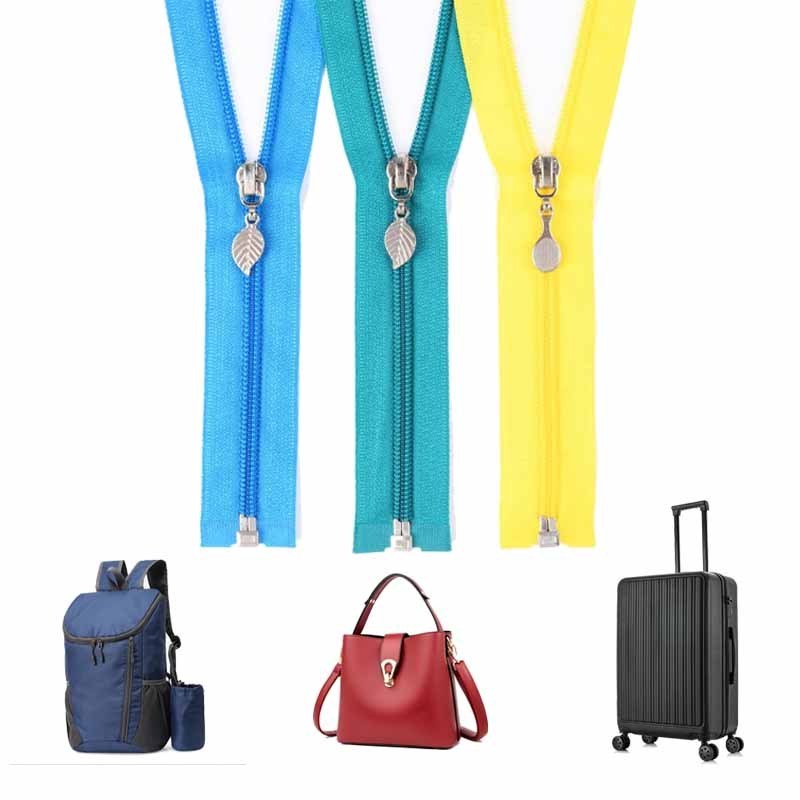 #5 Open End Nylon Zipper Custom Length with Decorative Pullers for Bag/Luggage and Women Handbag