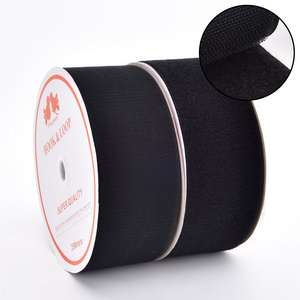 Grade A 100% Nylon Hook and Loop Tape Black/White Custom Width Hook Loop Tape