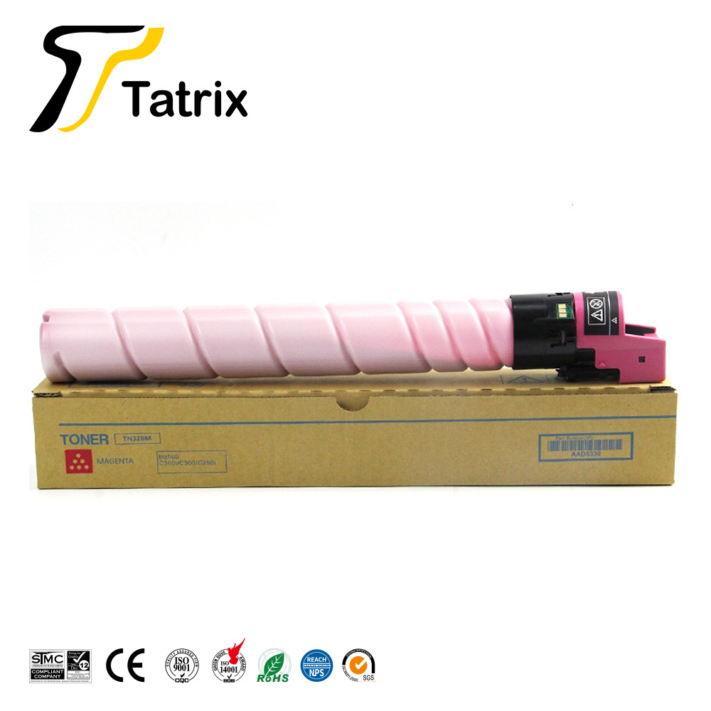 Tatrix photocopier toner TN328 TN-328 TN 328 Premium Compatible Laser Color Toner Cartridge for Konica Minolta Printer