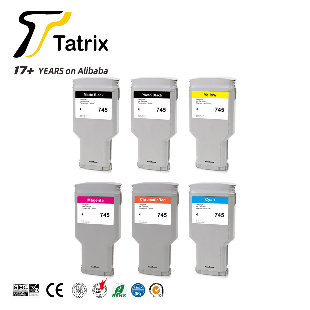 Tatrix HP745 HP746 Premium Compatible Color Ink Cartridge for Inkjet for HP DesignJet Z2600 Z5600 Printer