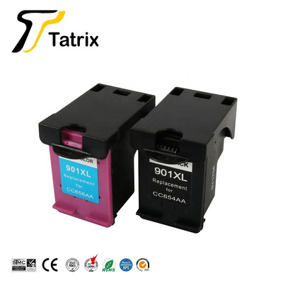 Tatrix 901 901XL 901 XL Premium Remanufactured Color Inkjet Ink Cartridge for HP Officejet J4580 Printer