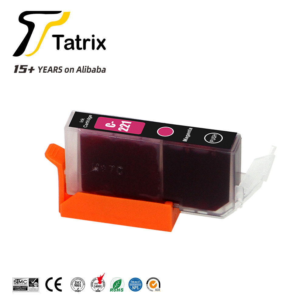 Tatrix PGI-220 PGI220 CLI-221 CLI221 Premium Compatible Printer Ink Cartridge for Canon PIXMA IP4600 MP550 MP620 MP990