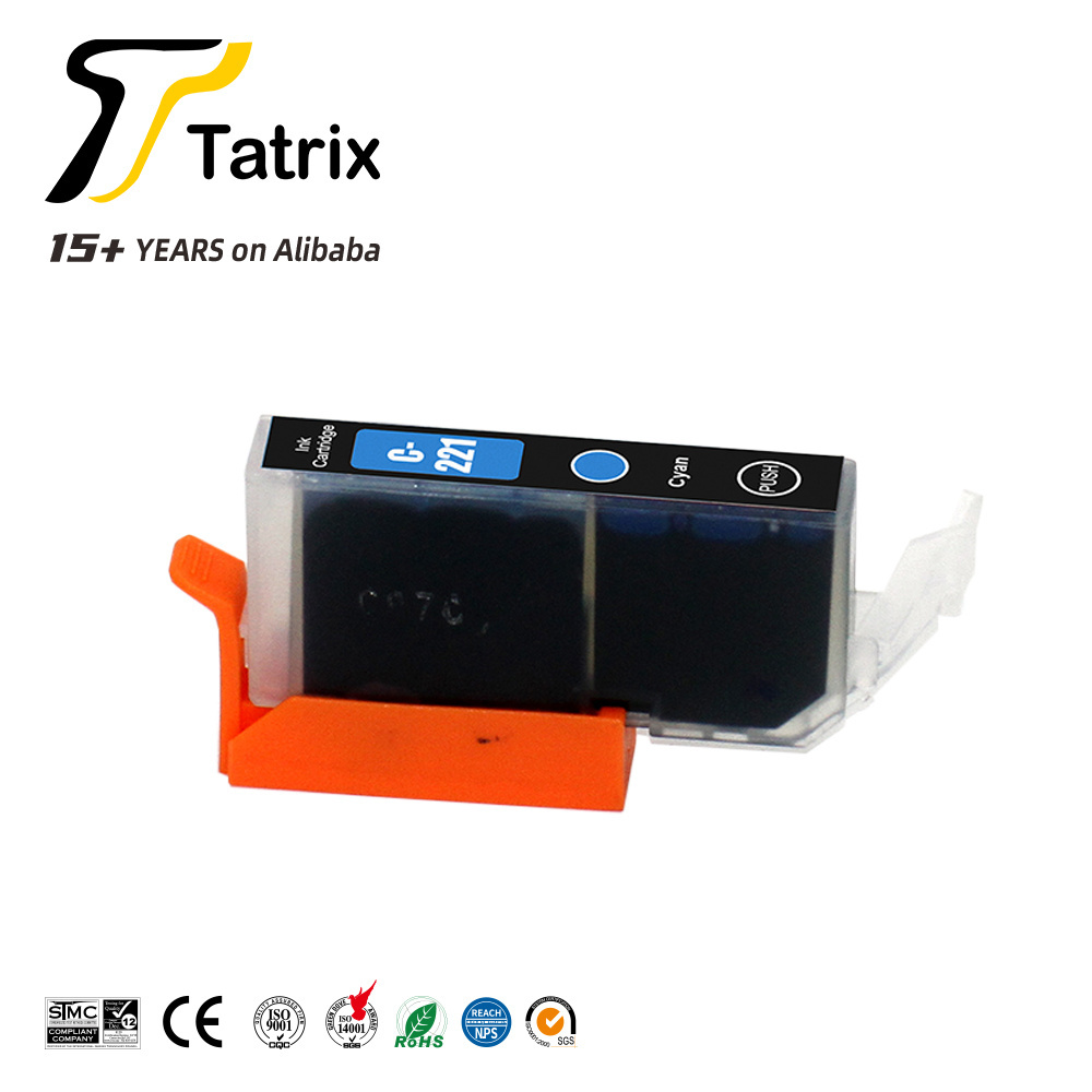 Tatrix PGI-220 PGI220 CLI-221 CLI221 Premium Compatible Printer Ink Cartridge for Canon PIXMA IP4600 MP550 MP620 MP990