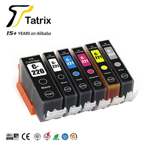 Tatrix PGI-220 PGI220 CLI-221 CLI221 Premium Compatible Printer Ink Cartridge for Canon PIXMA IP4600 MP550 MP620 MP990