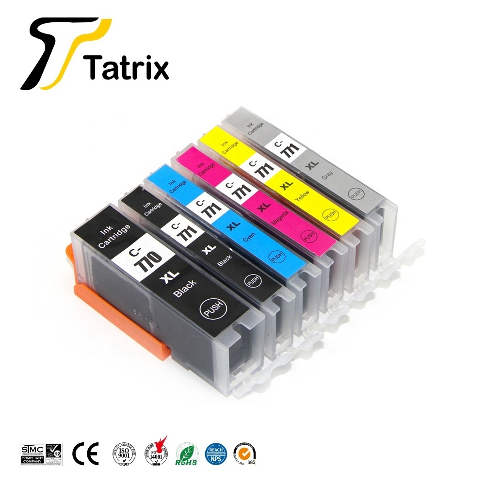 Tatrix PGI-770 CLi-771 PGI-770XL PGI770 CLI-771XL CLI771 Compatible Printer Ink Cartridge for Canon PIXMA MG5770 MG6870 MG7770