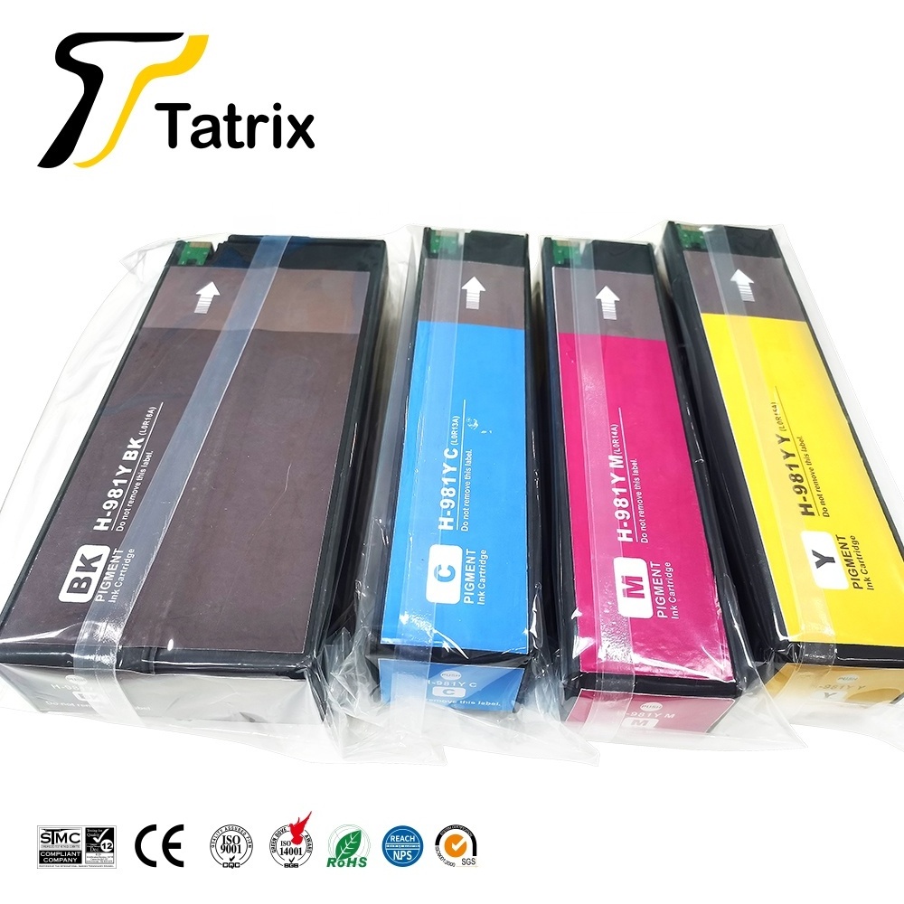 Tatrix 981Y 981 981Y With Chip 981X Remanufactured Ink Cartridge for HP PageWide MFP 586dn 981Y ink cartridge