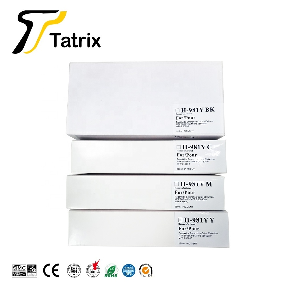 Tatrix 981Y 981 981Y With Chip 981X Remanufactured Ink Cartridge for HP PageWide MFP 586dn 981Y ink cartridge