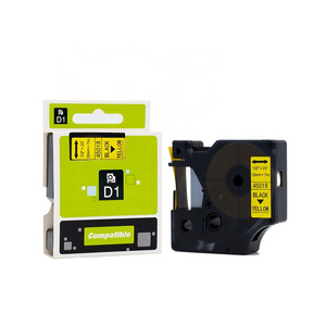 Tatrix 12mm Black on Yellow Compatible Label Tape Cartridge 45018 for DYMO LabelManager 160 Printer