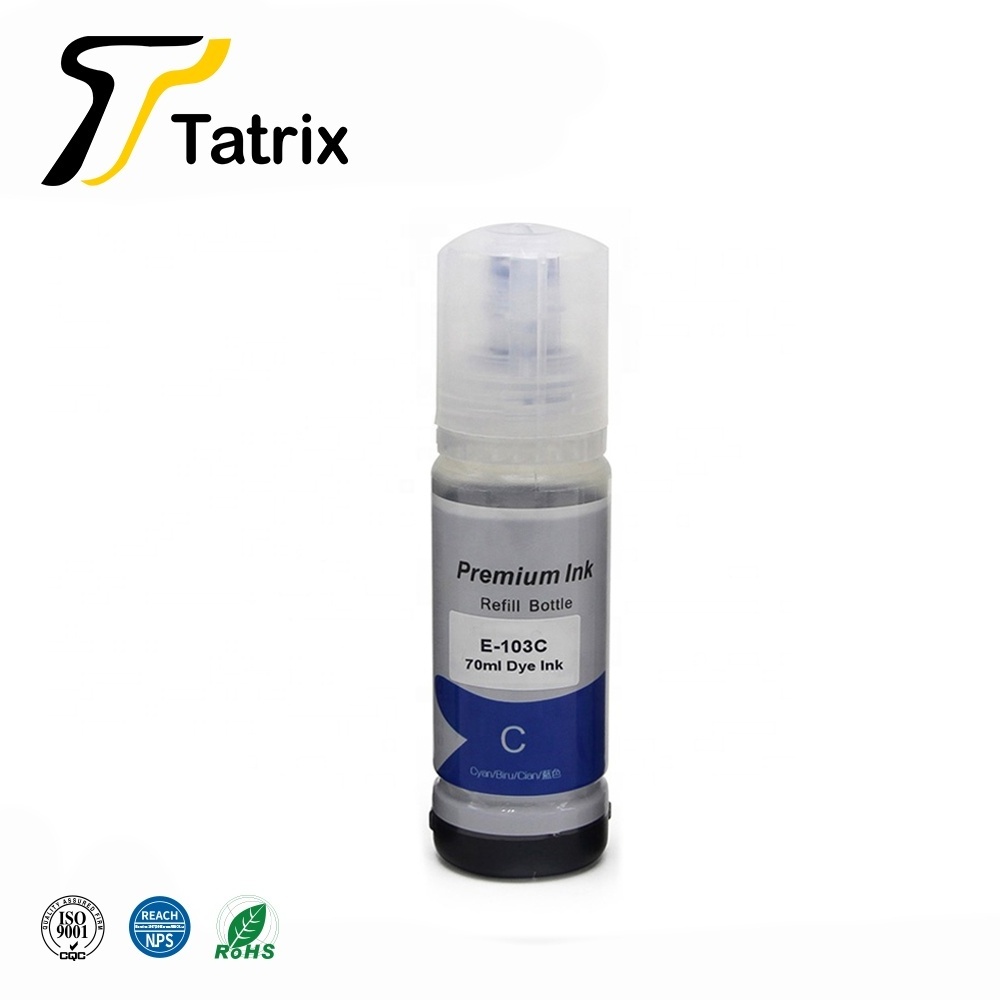 Tatrix 103 T103 E-103 Compatible Color Water Based Bottle Refill Bulk Ink for Epson EcoTank L1110 L5190 Printer printing ink