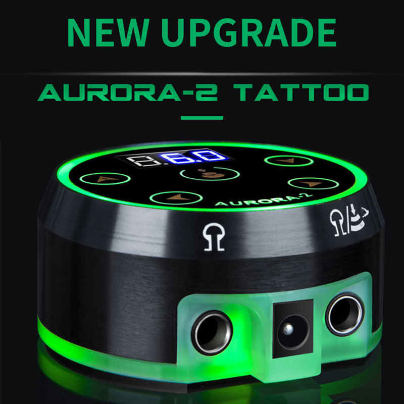 Wholesale Tattoo Power Supplies Upgrade Mini Aurora-2 Digital LCD Tattoo Power Supply for Coil & Rotary Tattoo Machines