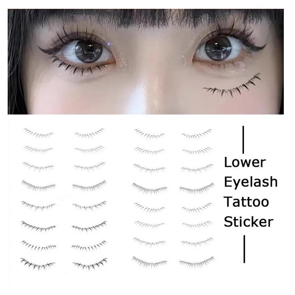 Environmental Waterproof Eyelash Tattoo Stickers Water Transfer Temporary Tattoo Sticker For Eyelash Tattoo Stickers