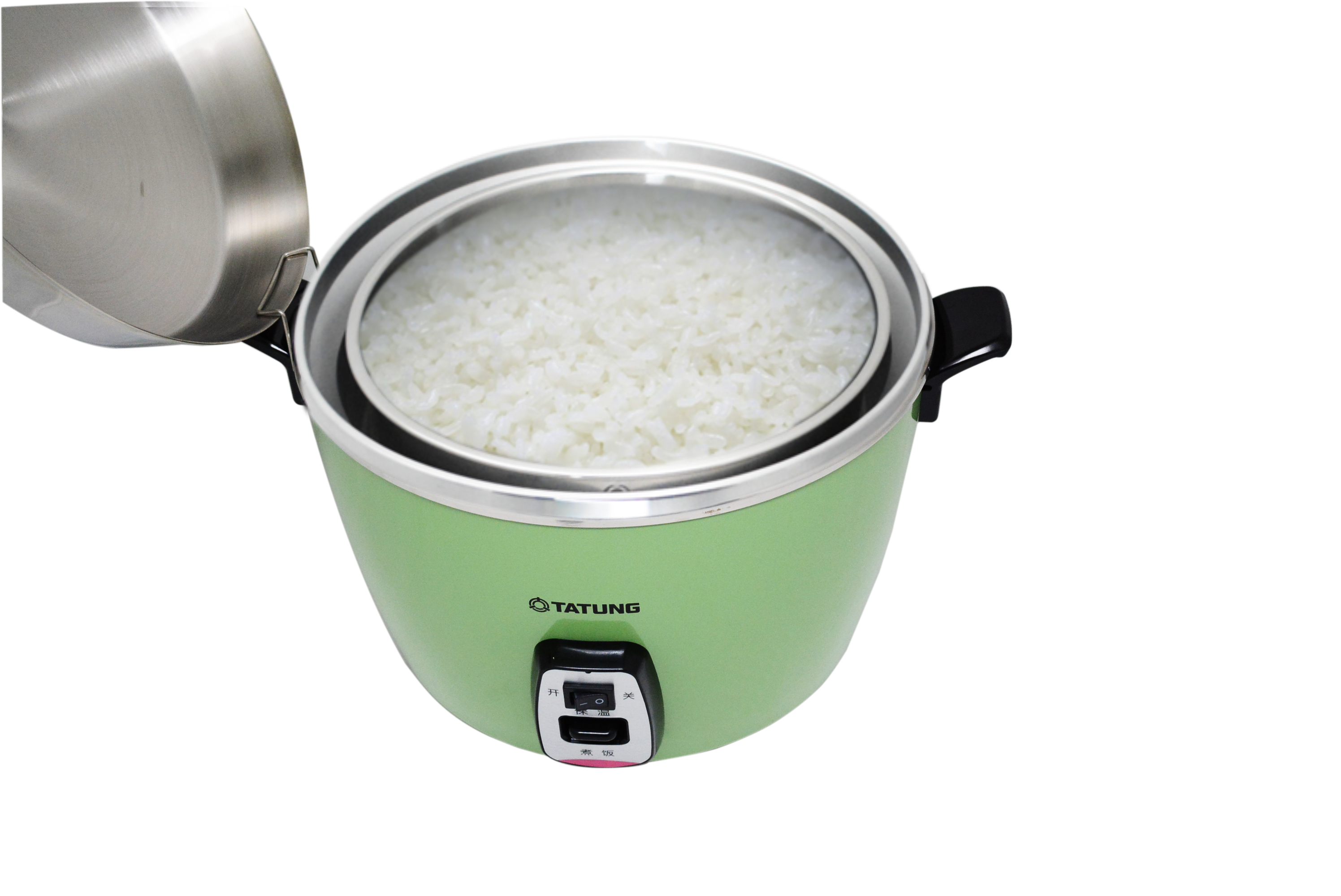 Top Quality One Button Start Steamer Pot Stainless Steel 10 Cups Green Color Rice Cooker