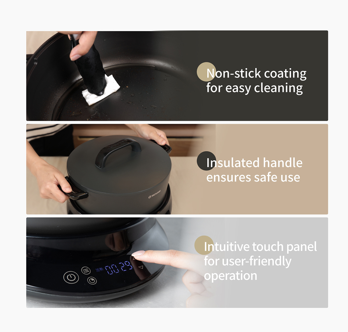 Electric Waterless Cooker Multi-Functional Hot Pot Pan And BBQ Grill Home Electric Hot Pot