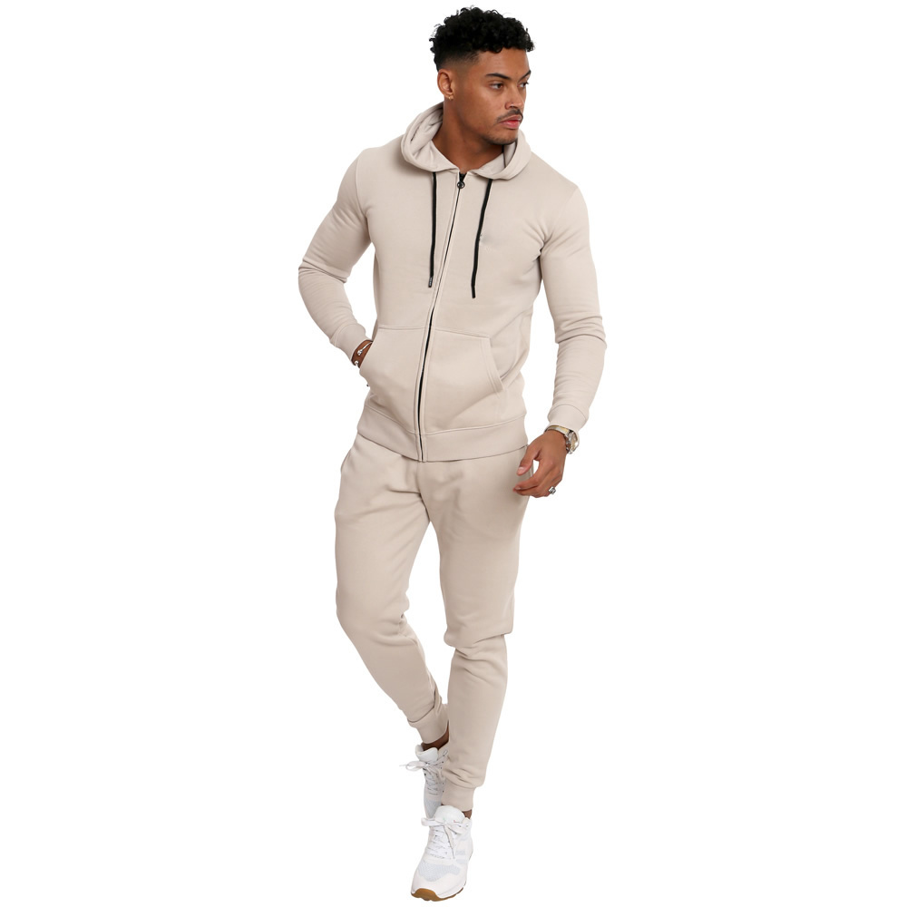 Customized  Slim Fit Tech Fleece 100% Cotton Sportswear Plain Jogging Suit Muscle Fitted Tracksuit For Men