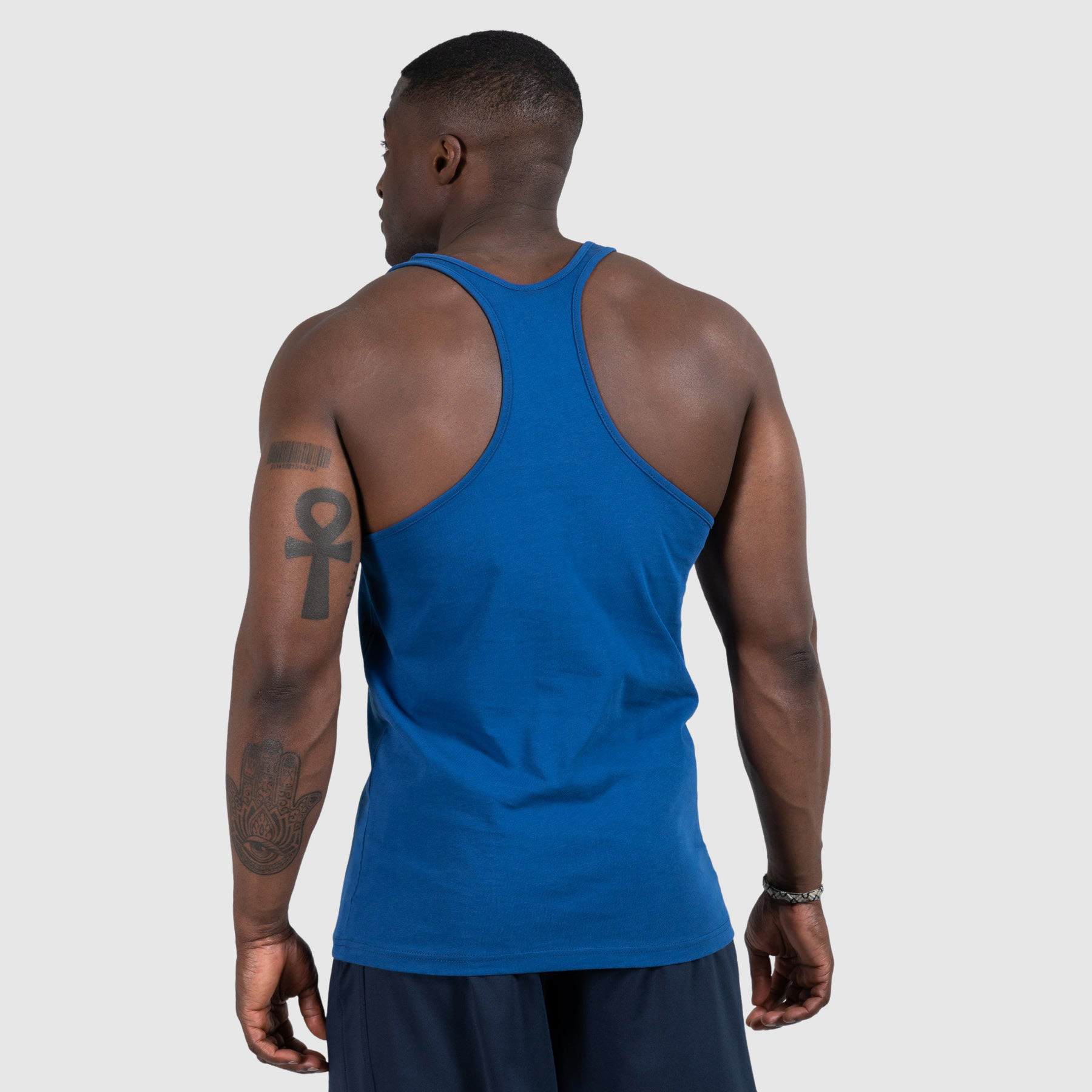 2024 Custom Logo Polyester Sports Muscle Bodybuilding Plain Gym Running Tops Stringer Fitness Mens Tank Top