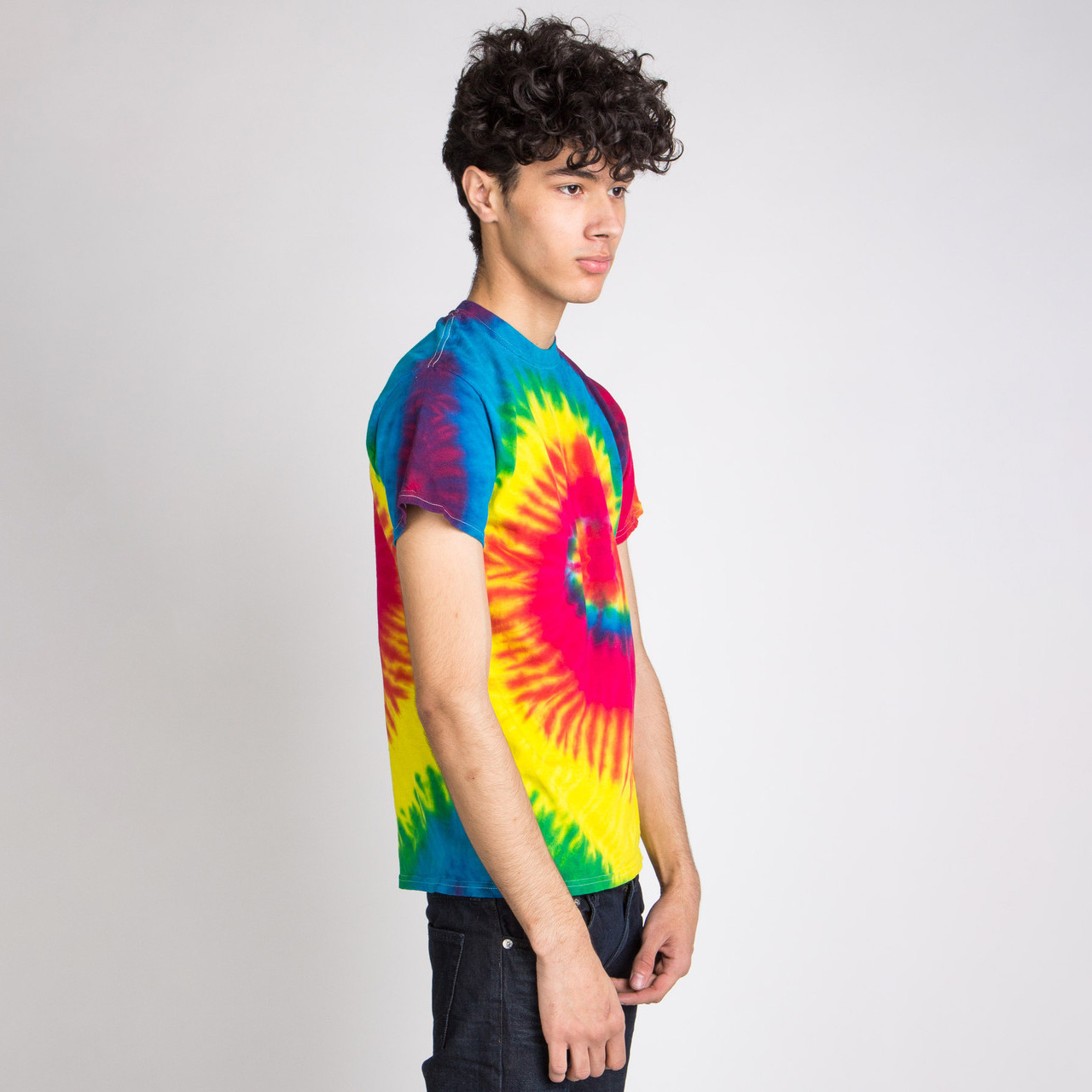 Acid Wash Half Sleeves T-shirt Tye Dye T-shirts Custom T-Shirts Man Bleached T Shirt