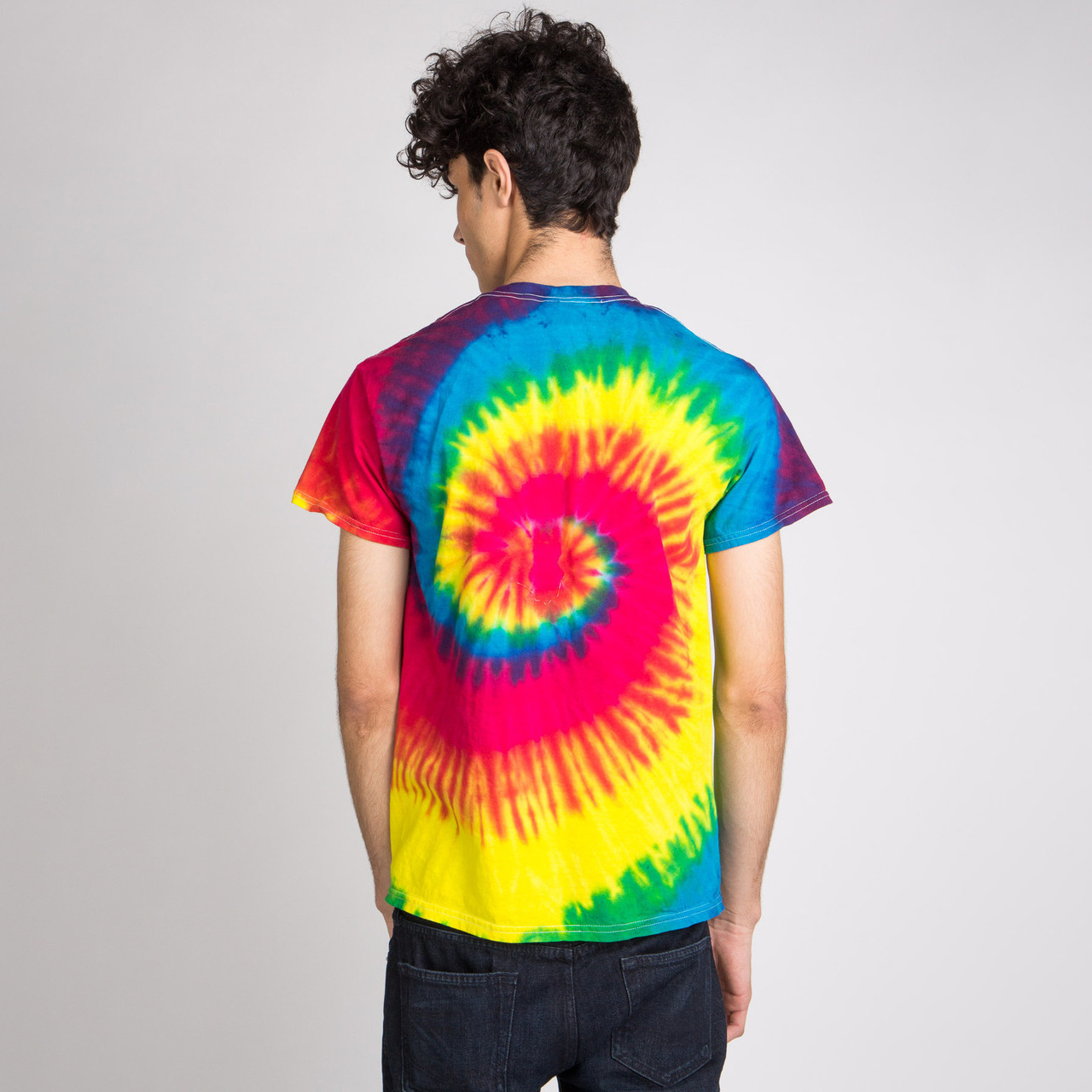 Acid Wash Half Sleeves T-shirt Tye Dye T-shirts Custom T-Shirts Man Bleached T Shirt