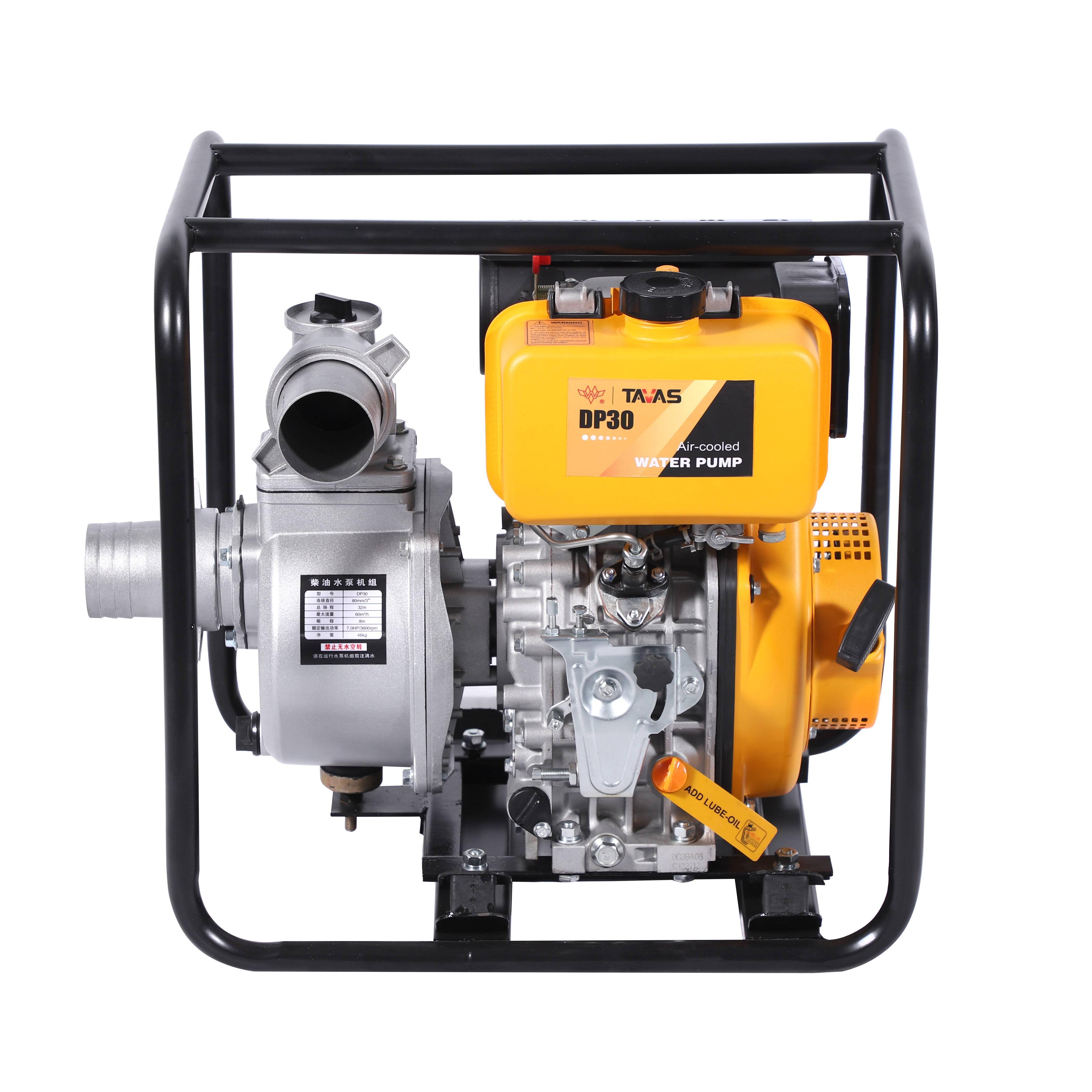 bomba de agua diesel TAVAS 2/3/4/6 Inch Yellow Cast Iron Twin Impeller Diesel Engine High-Pressure Centrifugal Water Pump