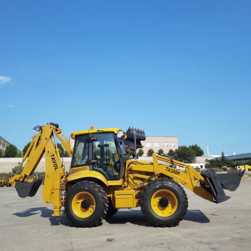 4WD 2.5 ton 2.5T 4-wheel steer crab steer mode 16.9-28 tires H type supporting legs mini backhoe loader backho supplier. .