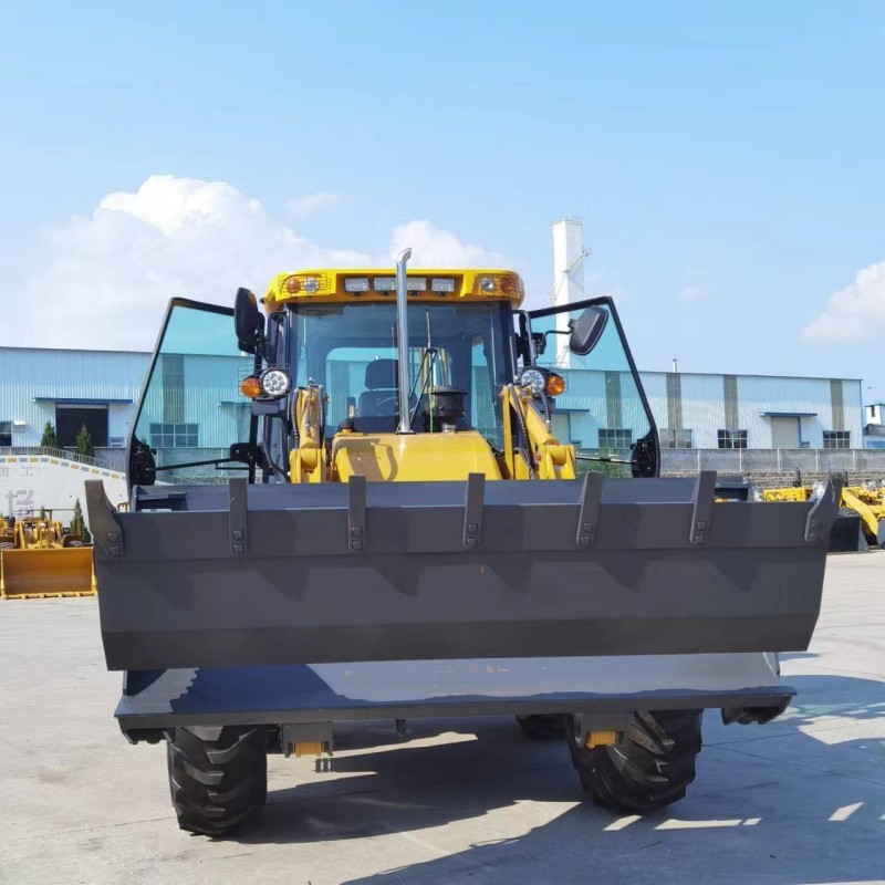 4WD 2.5 ton 2.5T 4-wheel steer crab steer mode 16.9-28 tires H type supporting legs mini backhoe loader backho supplier. .