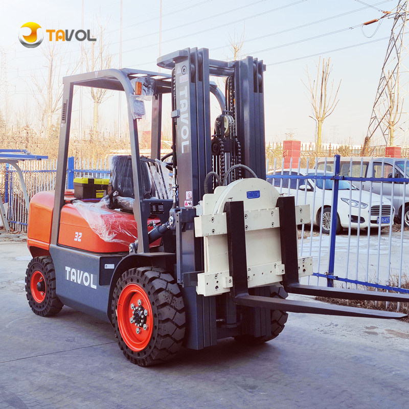 Construction machines forklift for ranch grain transport 2 wheels with large bucket diesel and LPG equipment