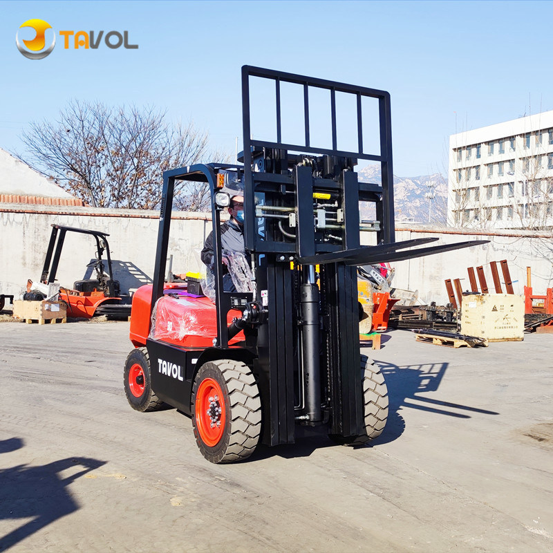 Diesel 5t 5ton 6000kg diesel forklift with 3 mast stage 4500mm lifting height with EPA