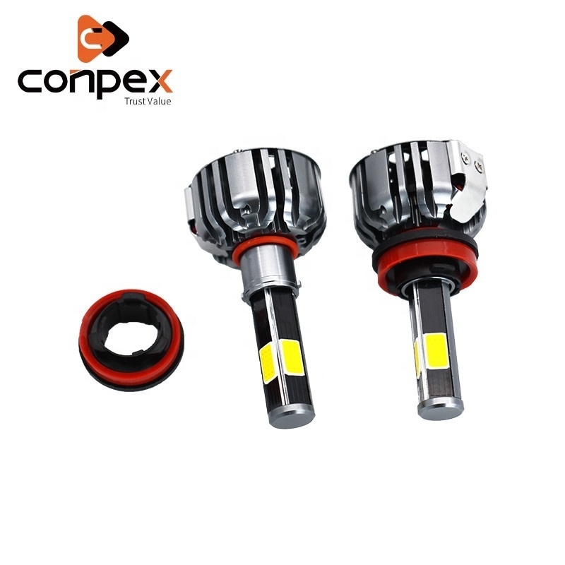 Conpex OEM/ODM 3000k 4500k Auto Lighting System 4 Sided 6000k H11 Car LED Headlight Bulbs