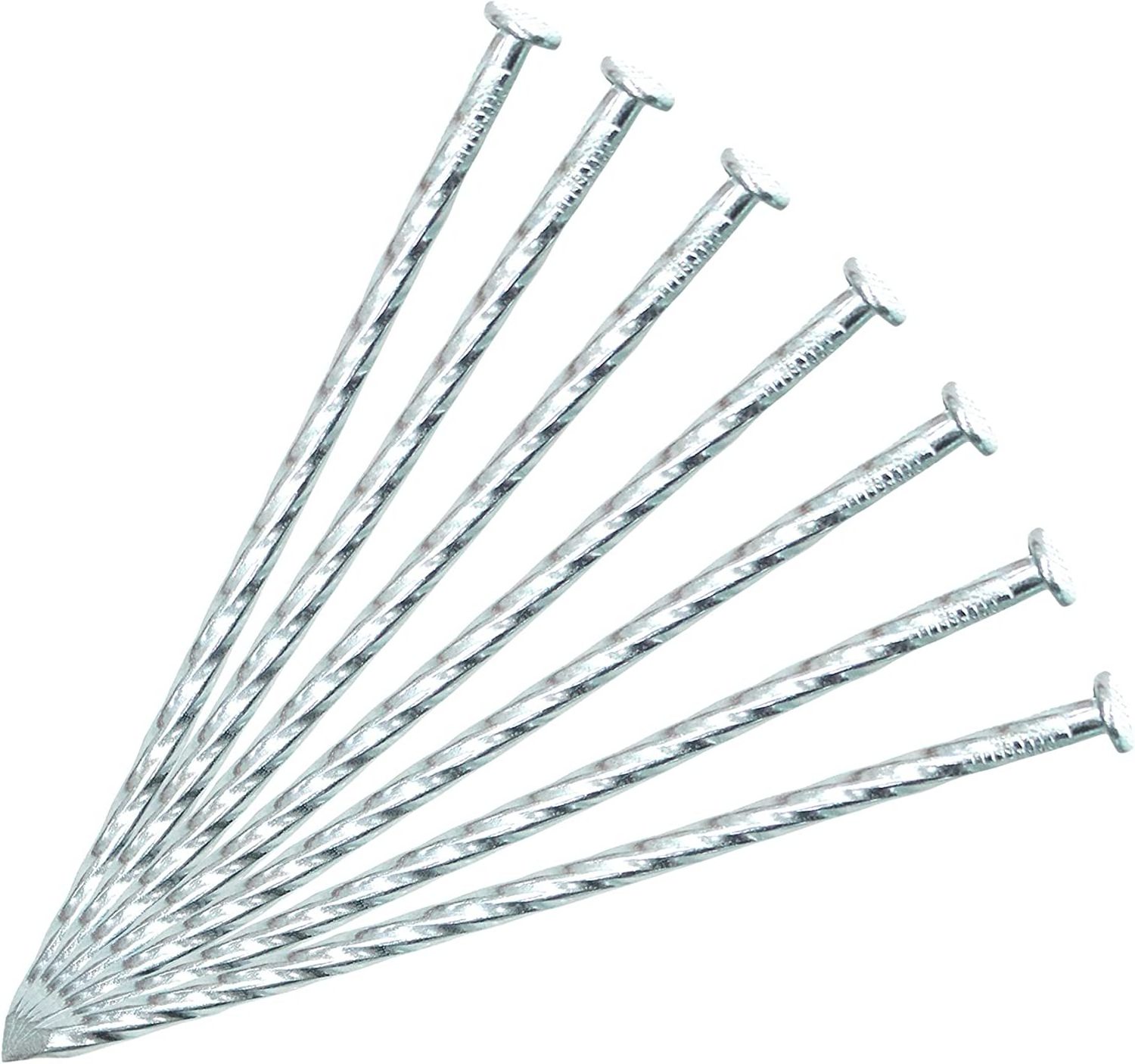 High Quality Galvanized Metal Spiral Nails for Artificial Grass 10 Inch Landscape Nails Stake