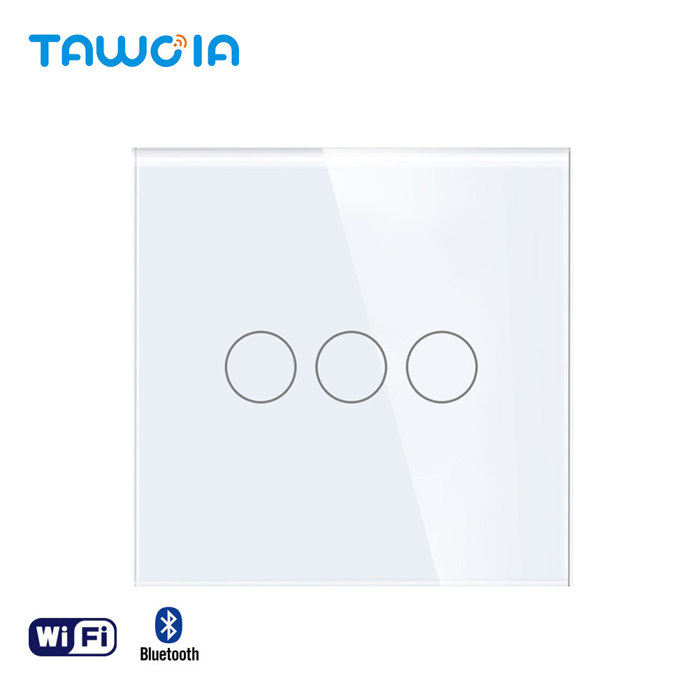 Powered By Tuya 3G1W Wifi Smart Mobile Phone Control Wall 3 Gang Panel Switch CE ROHS Certificate Wifi Smart Switch