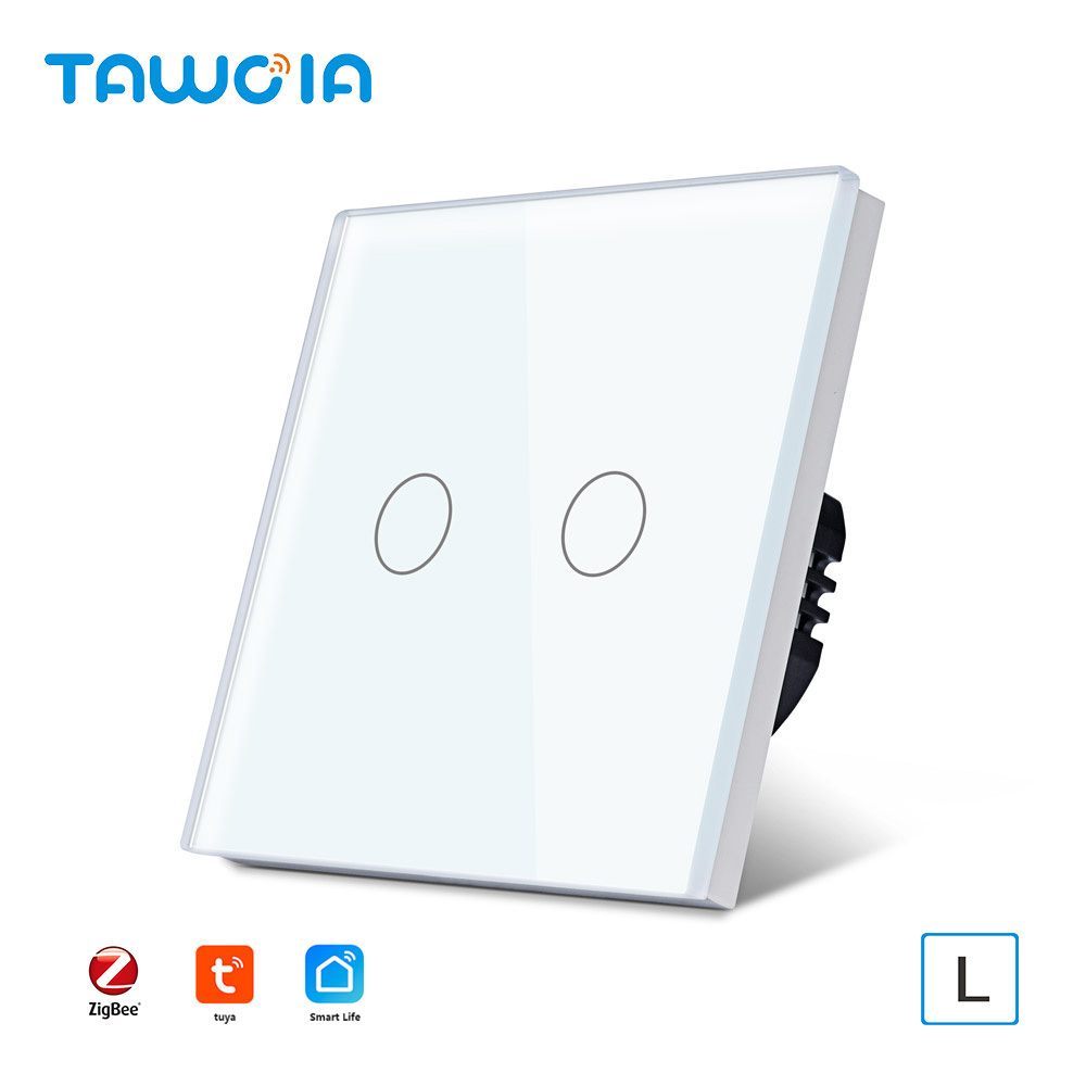 Tawoia 1 2 3 4 Gang Glass Panel  Smart Zigbee Switch Light Switches Interruptor Inteligente For Smart Home