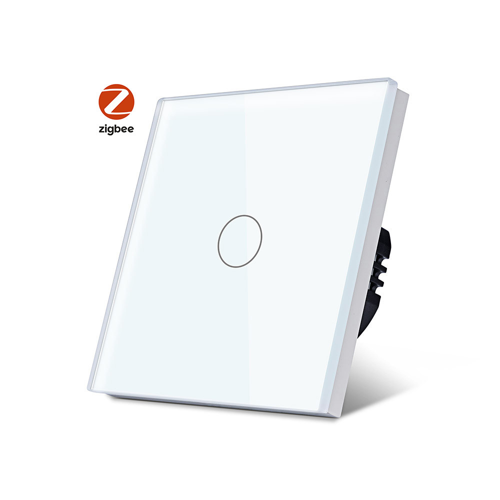 CE RoHS CB 1/2/3/4 Gang 600w 1000w Eu Uk Tempered Glass Panel Zigbee Tuya Remote Control Light Wall Smart Switch