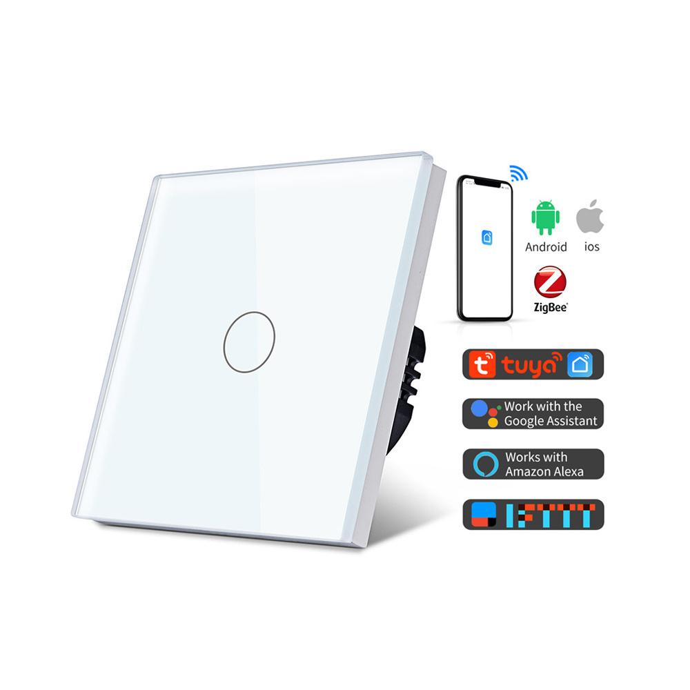 Tawoia 1 2 3 4 Gang Glass Panel  Smart Zigbee Switch Light Switches Interruptor Inteligente For Smart Home