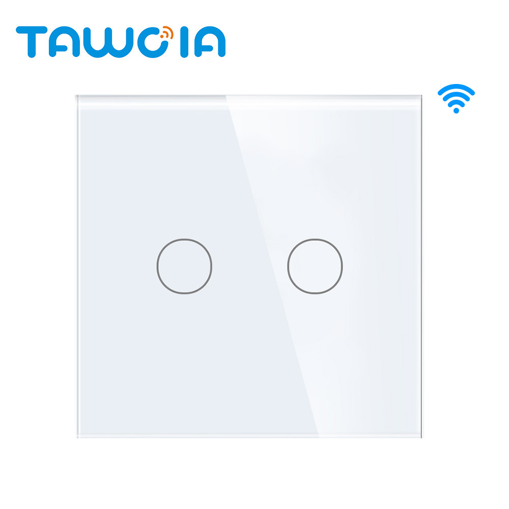 Tawoia Touch Screen Tuya Wifi Smart Lamp Switch with APP Intelligent Remote Control Google Home Alexa Voice Control