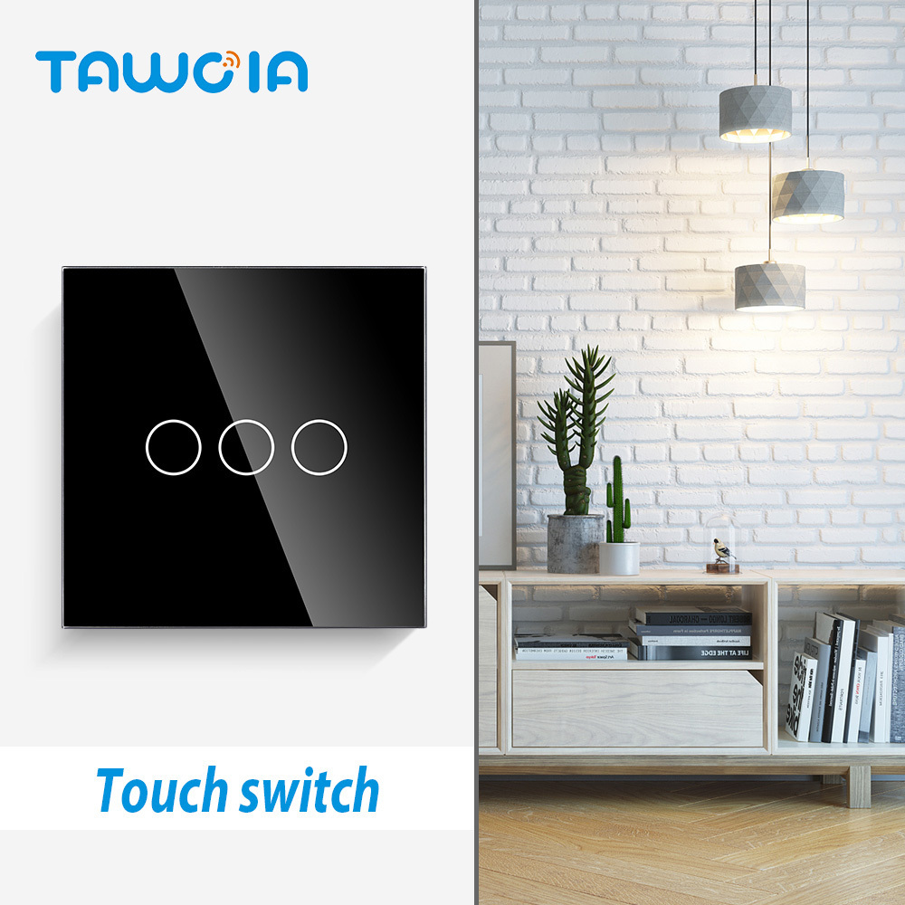 Powered By Tuya 3G1W Wifi Smart Mobile Phone Control Wall 3 Gang Panel Switch CE ROHS Certificate Wifi Smart Switch