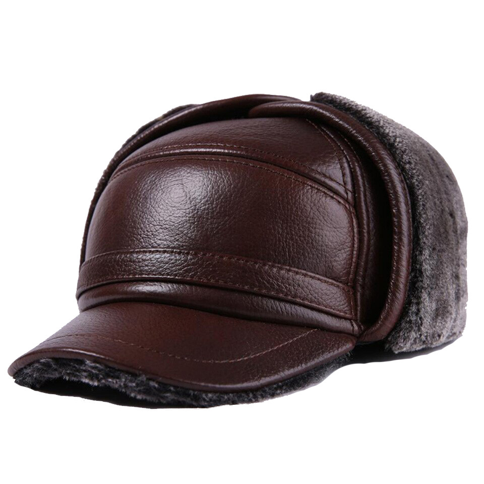 2022 Latest Style Low MOQ Plus Size Custom Color Cowhide Leather Caps OEM Service Good Quality In Stock Unisex Leather Cap