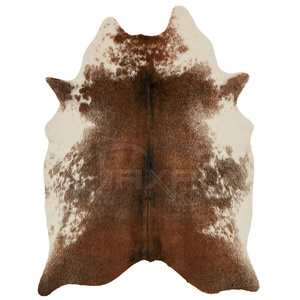 High Quality Natural Leather Modern Design Anti Slip Cowhide Leather Rugs Soft Floor Mats