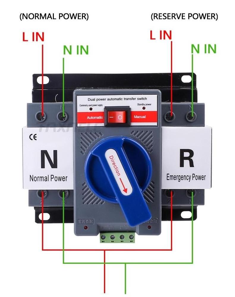 ATS 2P 63A 230V Micro Circuit Breaker Dual Power Automatic transfer switch/Auto transfer switch