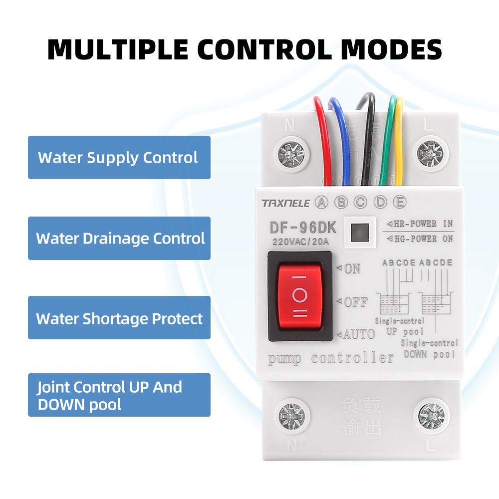 DF-96ED Automatic Water Level Controller Switch 10A 220V Water tank Liquid Level Detection Sensor Water Pump Controller